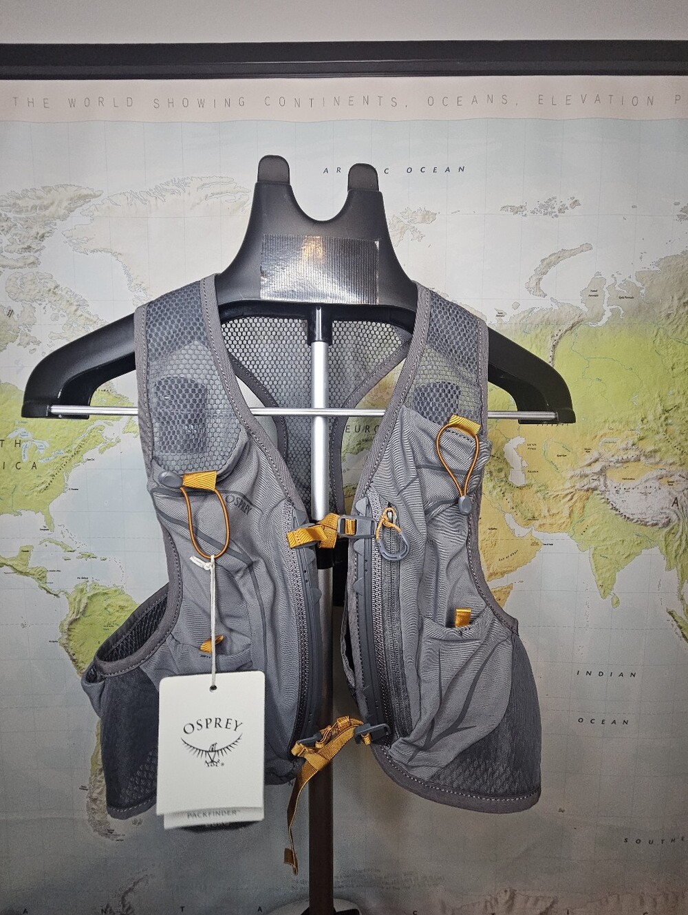 OSPREY Duro 1.5 Backpack in Phantom Grey with Toffee Orange Accents VEST ONLY